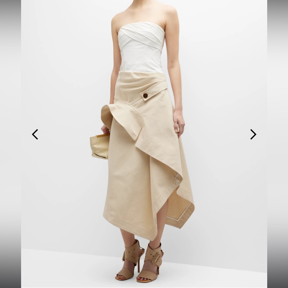 NWT Johnathan Simkhai Jones Draped Corset Dress Vanilla